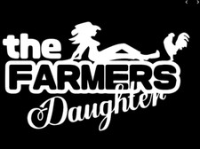 Farmers Daughter with Rooster Vinyl Decal Sticker Car Truck Window Free Shipping
