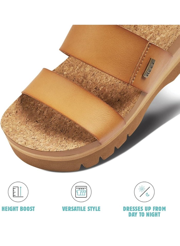 Size 9 Women’s Reef Cushion Vista Higher Vista Hi Slide Sandal