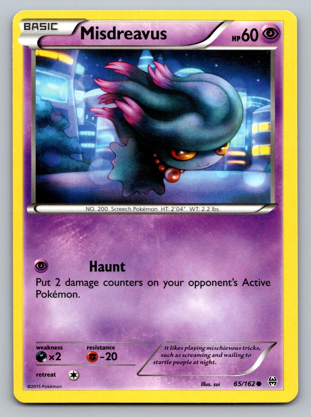 Pokemon TCG Breakthrough Misdreavus #65
