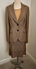 Carlisle  Classic Three Piece Suit Brown Multi Jacket Size 6, Shell M, Skirt 8 — photo 1