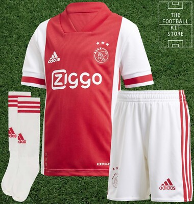 Ajax Home komplettes Set - Adidas Fußball Shirt Shorts Socken - Kinder 18-24 Monate