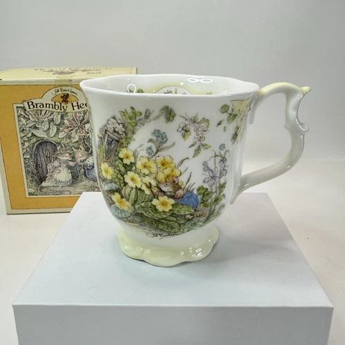 Royal Doulton Brambly Hedge Spring Mug Tea Cup Beaker Yellow Green Gift As New