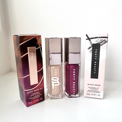 Fenty Beauty Gloss Bomb Lip Luminizer 2pc Gift Set FUCHSIA