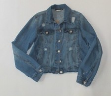 Kc Designs Denim Jacket Med Blue Antique Handkerchief And Buttons