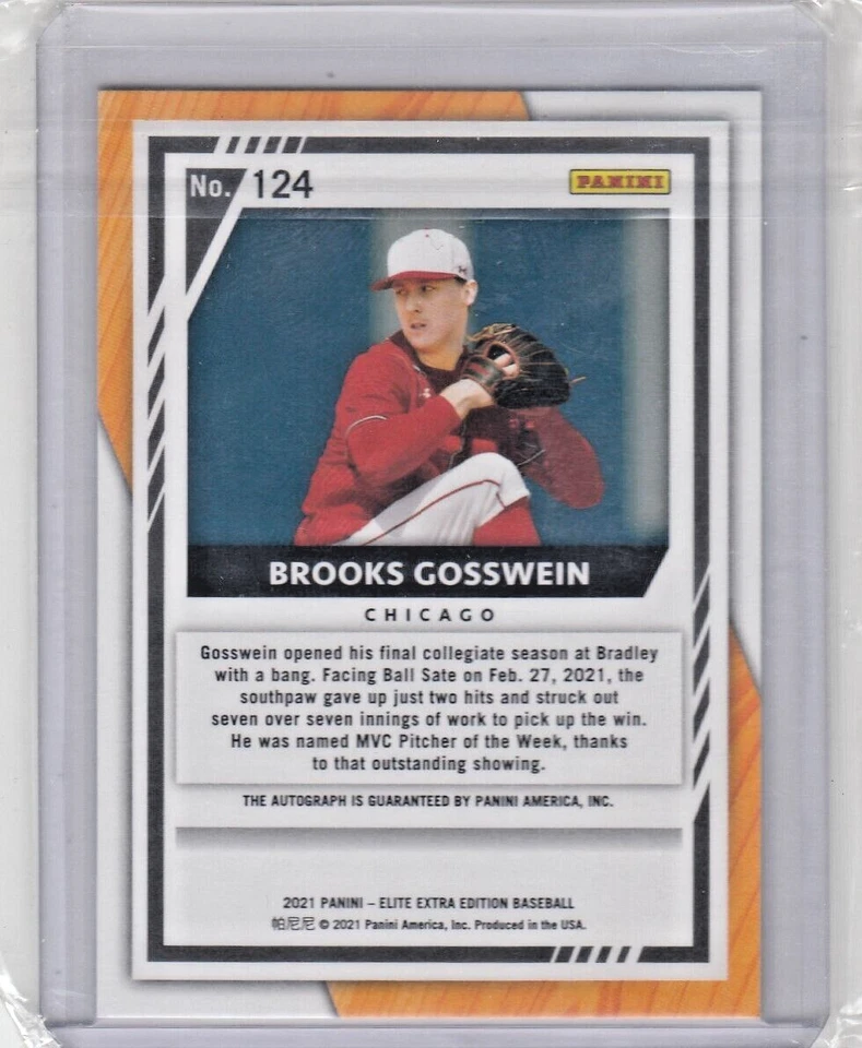 2022 elite extra edition autograph Brooks Gosswein no. 124 - Image 2 of 2
