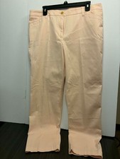 Talbots Straight Leg Stretch Cotton Chino Pants Light Pink Size 14P