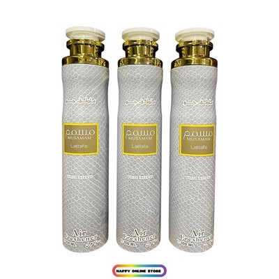 Lattafa Raumspray Musamam White Intense 3 Stück 300 ml Neu