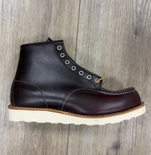 Red Wing 6" Moc Toe Boot 8847 Black Cherry 10D Heritage NWT Work Boots Burgundy