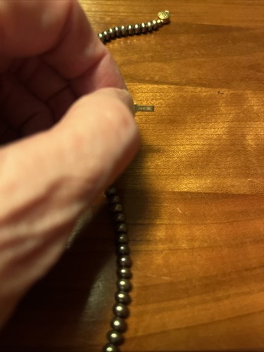 "Collar de perlas grises de agua dulce de 16,75"" con cierre de oro de 14 k" - Imagen 4 de 5