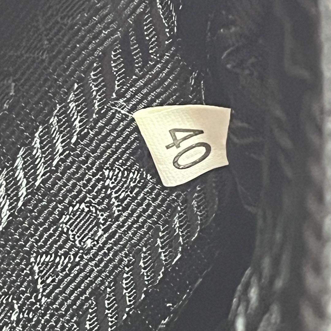 PRADA Triangular Logo Leather Mini Bag Black Napp… - image 13