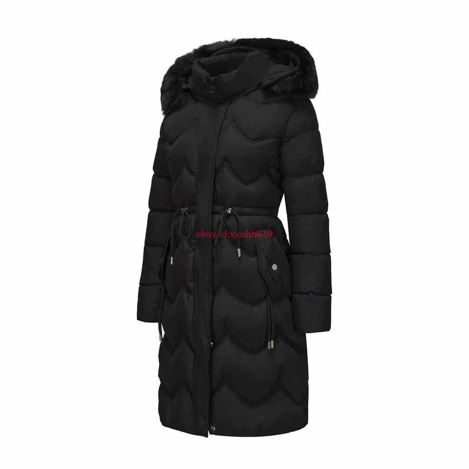 2026 Damen Winter Jacke Stepp Mantel Kapuze Lange Steppjacke Winter parka - Bild 3 von 4
