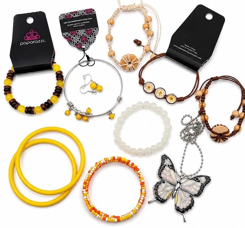 Jewelry Lot Summer Boho Mixed Butterfly Paparazzi Yellow Bundle Bracelet