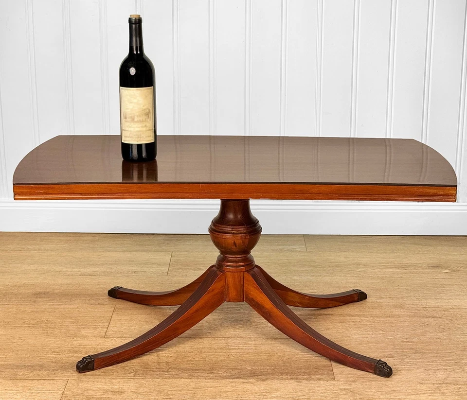 Винтажный грузинский прикроватный столик из красного дерева с пьедесталом для коктейлей - Изображение 2 из 4