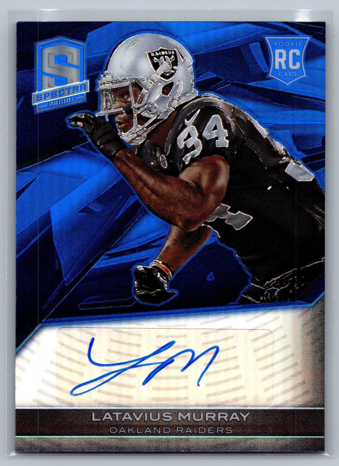 Latavius Murray Panini Spectra #161 Autograph-Spectra Blue