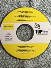 Top Tunes COUNTRY HITS COUNTRY KARAOKE TT-259 CDG Disc