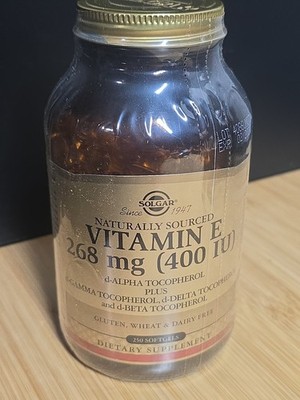 Solgar Vitamin E 400 IU & Mixed Tocopherols 250 Softgels Exp 02/27