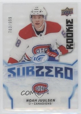 2018-19 Upper Deck Ice Sub Zero Rookie 783/999 Noah Juulsen #SZ-23 2o7