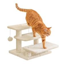 15''H Multi-Step Pet Stairs for High Beds  Sofas, 3-Step Cat Stairs with 2 T...