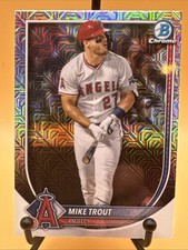 2025 Bowman Chrome Mega Box Mojo Refractor Mike Trout #27 Los Angeles Angels