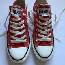 Converse Chuck Taylor All Star Red Low Top Sneakers Unisex Men's 5 Women's 7