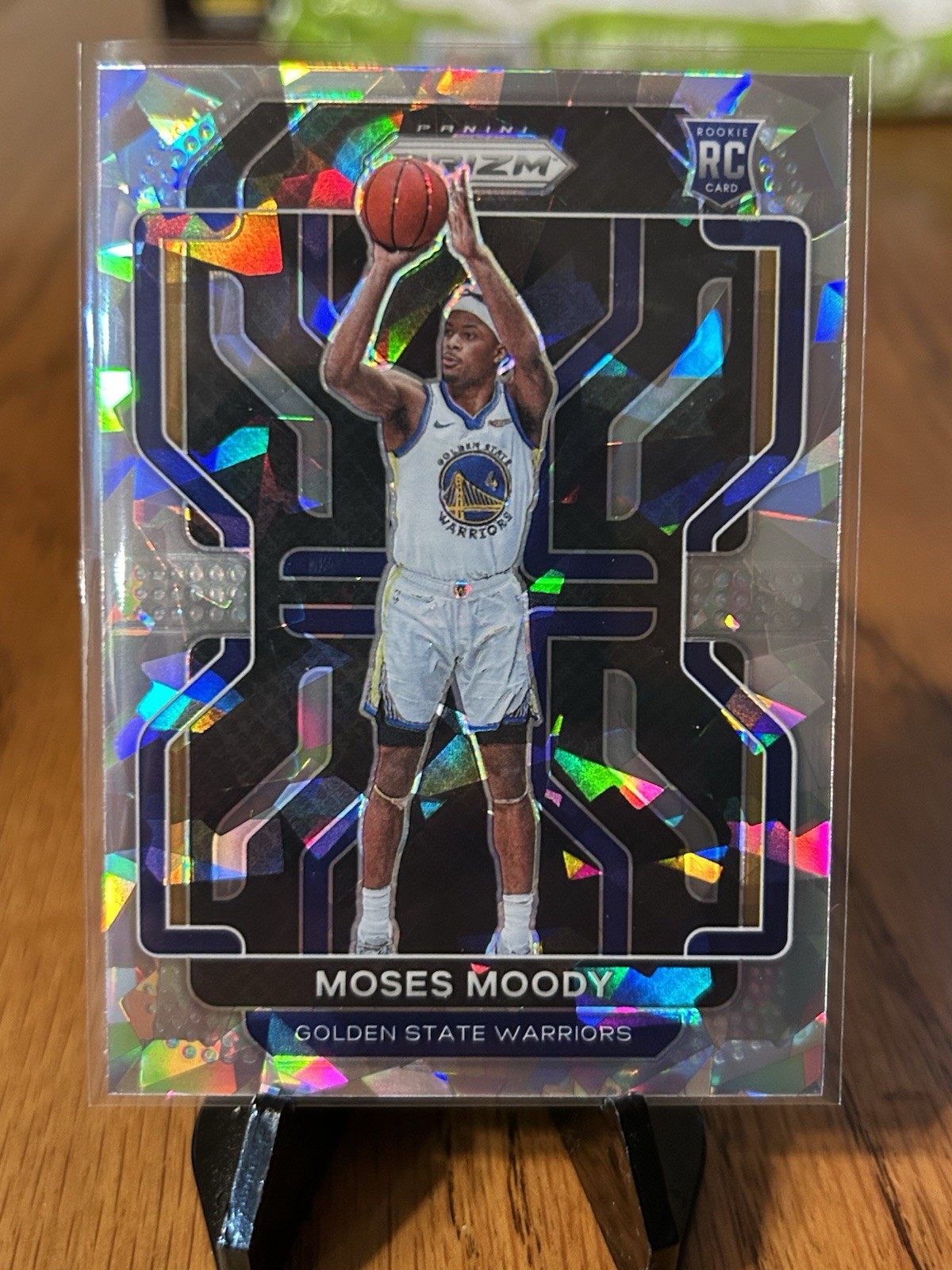 2021-22 Panini Prizm Cracked Ice Moses Moody #308 Warriors Rookie RC