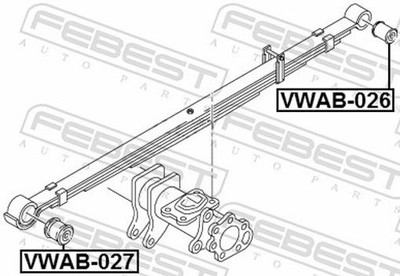 Für FEBEST VWAB-027 LEAF SPRING BUSHING