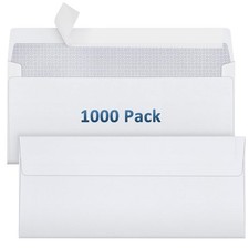 1000 Pack 10 Security Envelopes Self Seal White Business Windowless 28lb Bulk