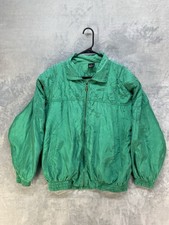 Vintage 1990s Fuda 100 Silk Green Track Suit Jacket and Pant Set Size L