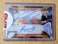 2024 Bowman Draft Chase Burns Hagen Smith Prospect Dual Auto Gold 05/50 PDA-BS
