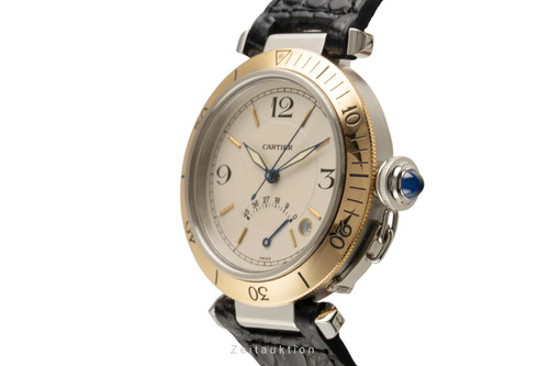 Montre pour homme Cartier Pasha Power Reserve acier/or réf. W31012H3 1033 - Picture 6 of 16