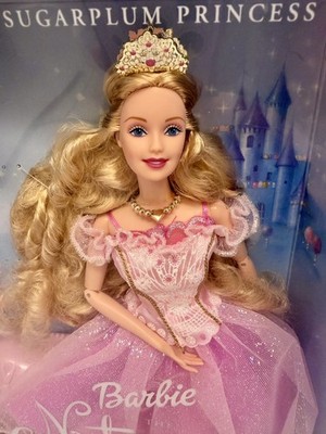 Rare Barbie Nutcracker Sugarplum Princess Blue Eye Variant NIB Damaged Box