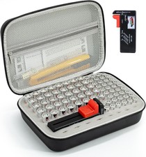 Battery Organizer Storage Case with Tester AA AAA Button Battery Holder Bag Zip 