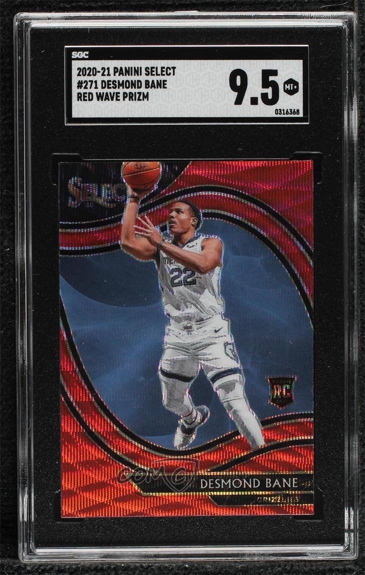 2020-21 Select Courtside Red Wave Prizm Desmond Bane SGC 9.5 Mint+ Rookie RC 4f5