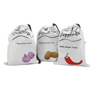 Tookie Reusable Potato, Onion & Pepper Storage Bags Set of 3, 36x26cm, Non-Wo...