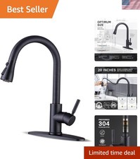 Elegant Farmhouse Kitchen Faucet with Pull Down Sprayer - Oil Rubbed Bronze