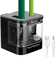 Elektrischer Anspitzer Doppelloch Spitzer Bleistiftspitzer Spitzmaschine BüRo