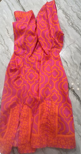 Damen Tunika Gr. L rosa/orange karibisch Joe geometrisch V-Ausschnitt 3/4 Arm Urlaub - Bild 15 von 15