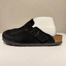 Birkenstock Boston Soft Footbed Black Suede Leather Men  s EU 41 US 8 Medium