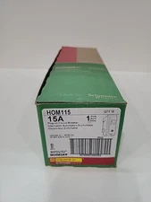 NEW HOM115CP Homeline 1 Pole 15 Amp 120 240V AC Plug In Square D Breaker 10 Pack