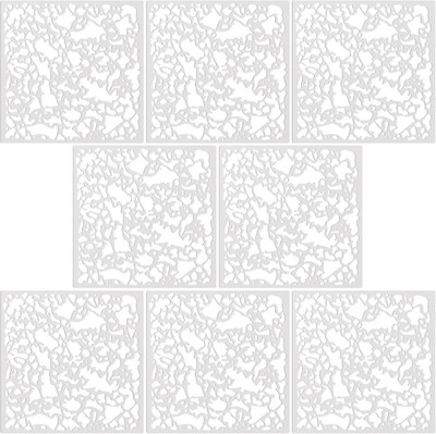 8 Pcs Knockdown Texture Drywall Repair Tool 8 X 8 Inch Plastic Texture Stencil D