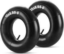 2 Pack 15x6.00-6 Heavy Duty Inner Tubes with TR-13 Valve Stem, Replacement