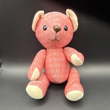 Burberry Pink Beige Monogram Plush Bear extremely rare pattern