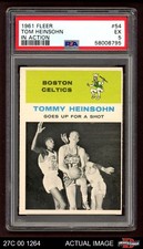 1961 Fleer #54 Tom Heinsohn In Action Celtics HOF Holy Cross PSA 5 - EX