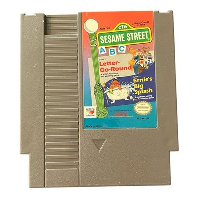 Sesame Street ABC Nintendo NES Tested Cartridge CTW Educational Game w Sleeve
