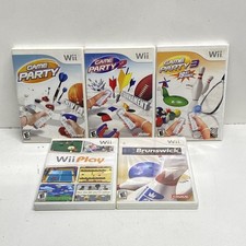 Nintendo Wii Game Lot 5 Games Wii Play Game Party 1 2 3 Brunswick Pro Bowling