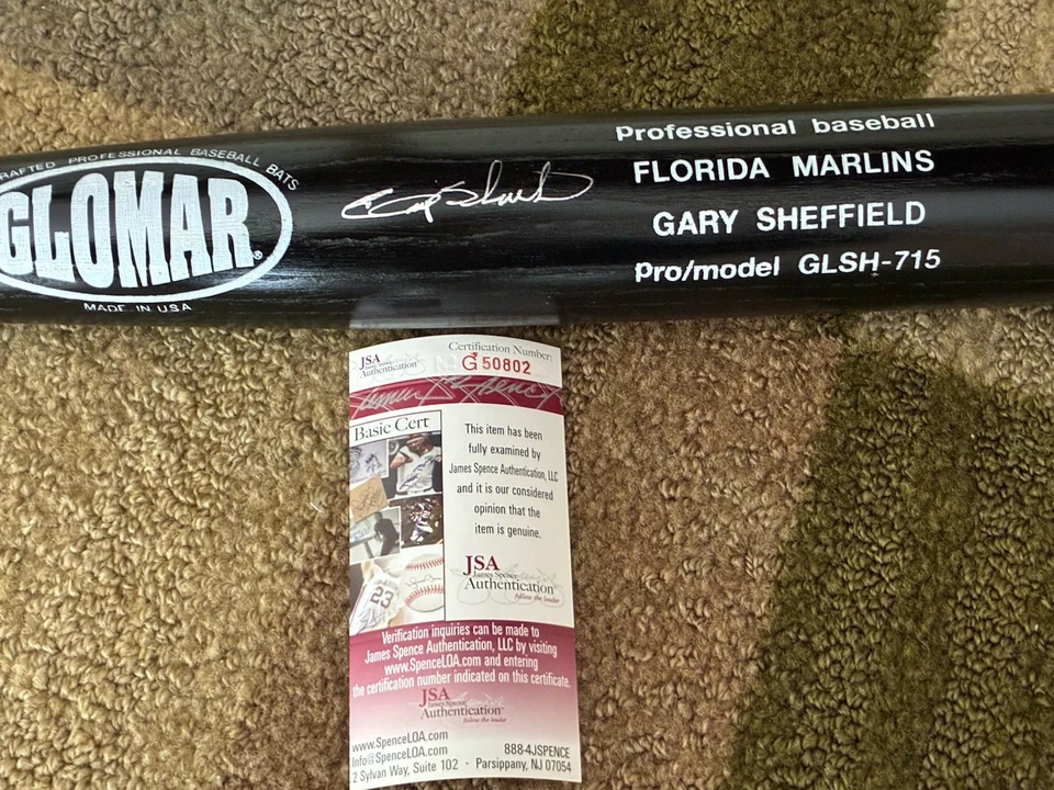 Gary Sheffield Signed Glomar Pro Model GLSH-715 Auto Bat (JSA) Marlins, Yankees - Image 2 of 4
