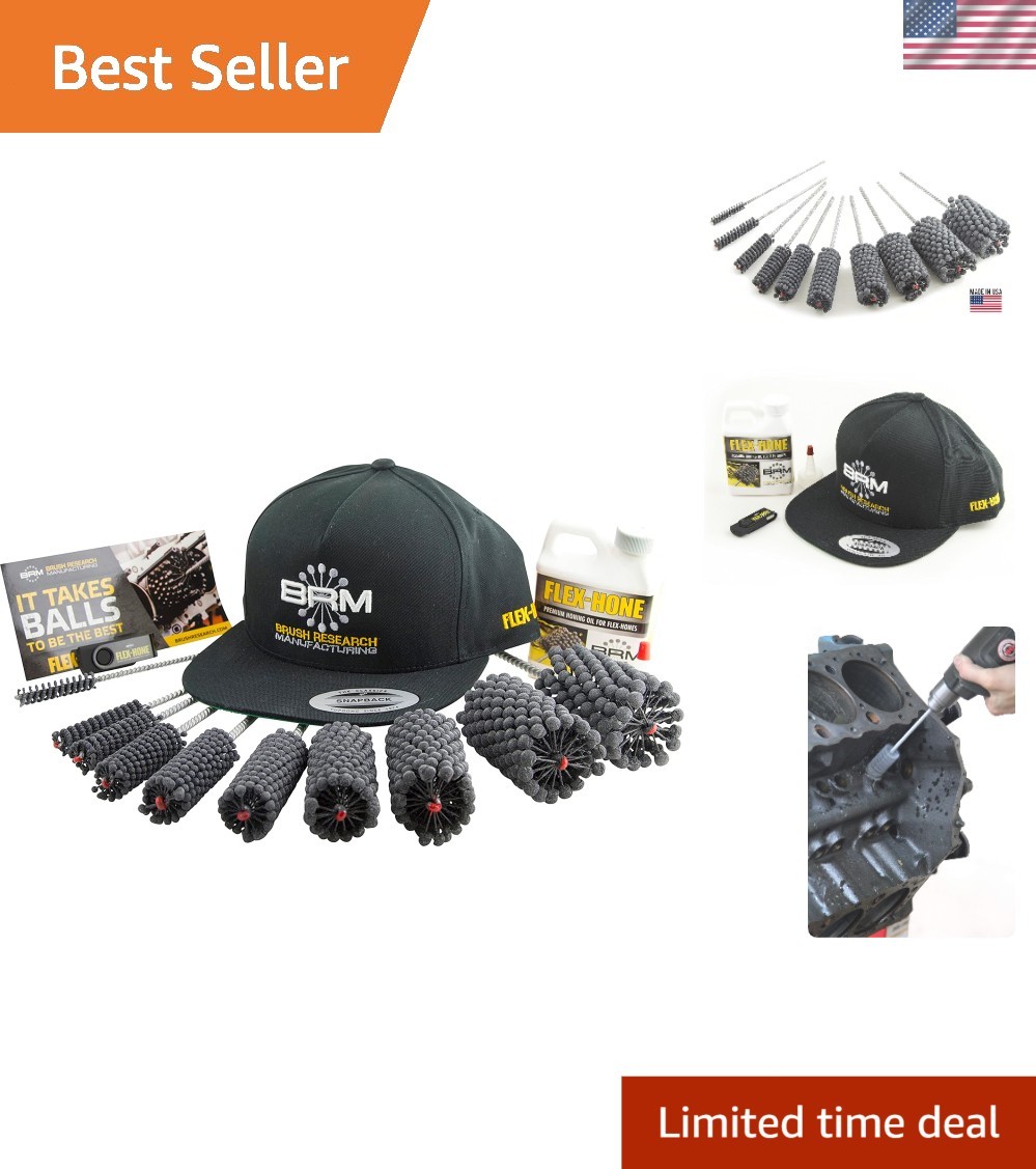 Automotive Honing Kit Silicon Carbide Abrasive 10 Sizes 180 Grit Pack of 10