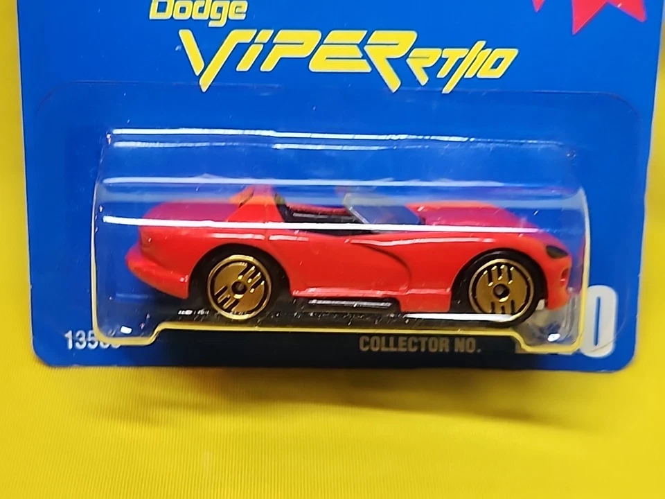 Dodge Viper RT/10 1991 Hot Wheels rojo #210 - tarjeta azul medalla dorada nueva en paquete 🔥 (A3) Foto 2 de 4