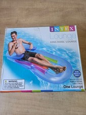 **NEW** INTEX KING KOOL INFLATABLE POOL LOUNGE FLOAT WITH HEADREST & CUP HOLDER