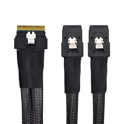 PCIE Ultraport Slimline SAS Slim 4.0 SFF8654 8i 74pin to Dual SFF8087